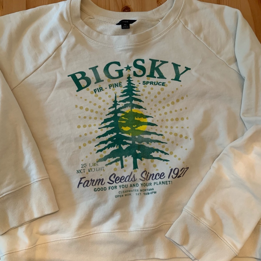 J.Crew terry sweatshirt size XL never worn.